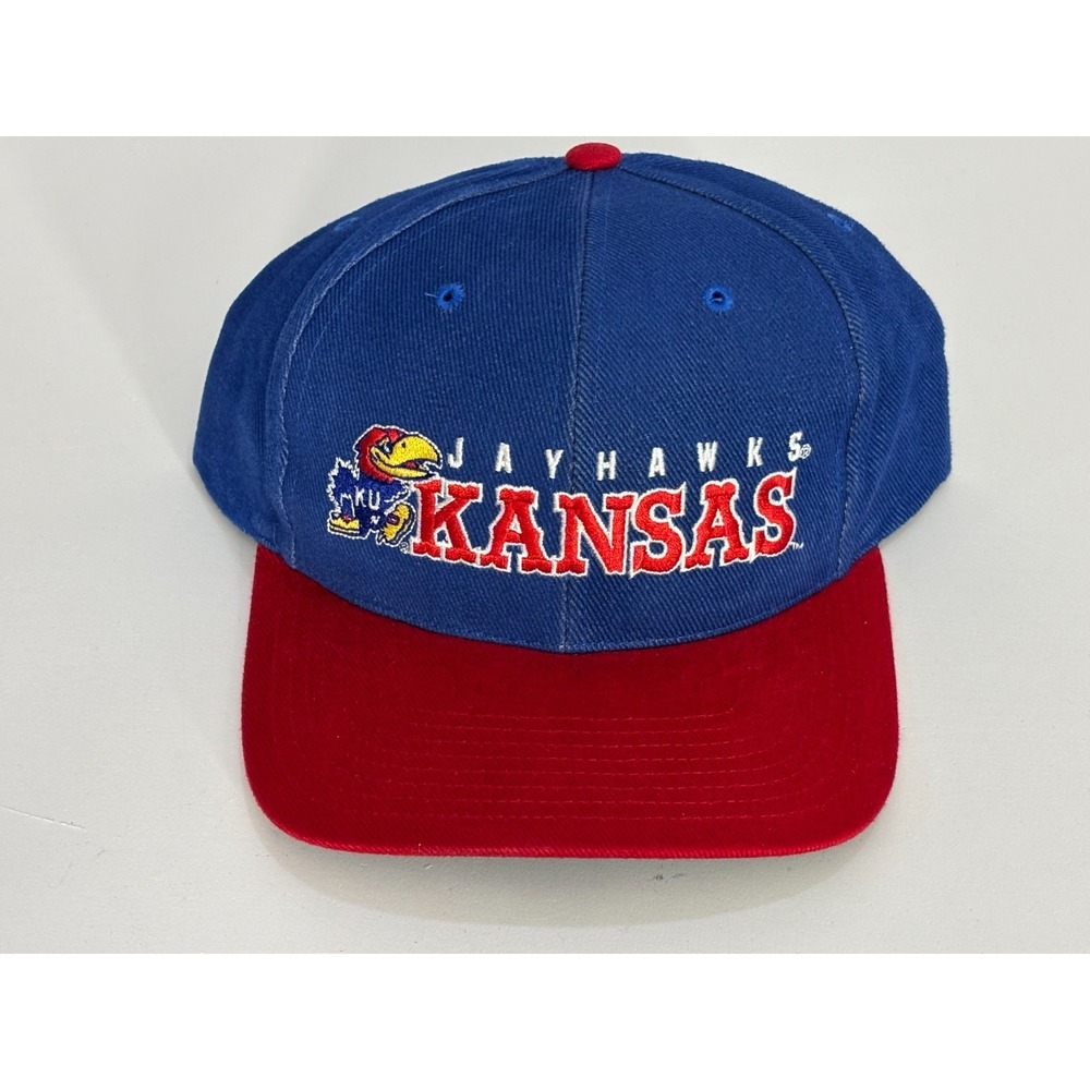 Kansas Jayhawk Twins Enterprise Basketball Hat‎ Cap Mens Blue Red Strapback NWT